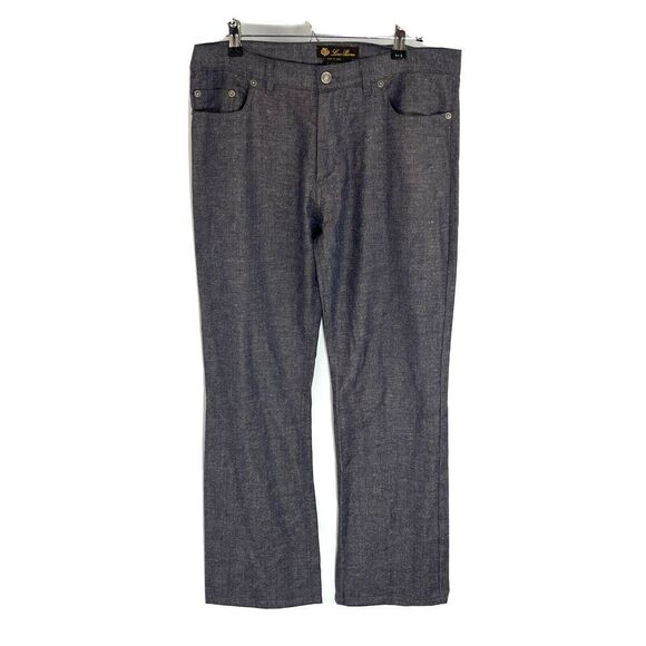 Loro Piana Womens Wool Silk Trousers Pants Italy Size 44 8 US Straight leg - Picture 1 of 12